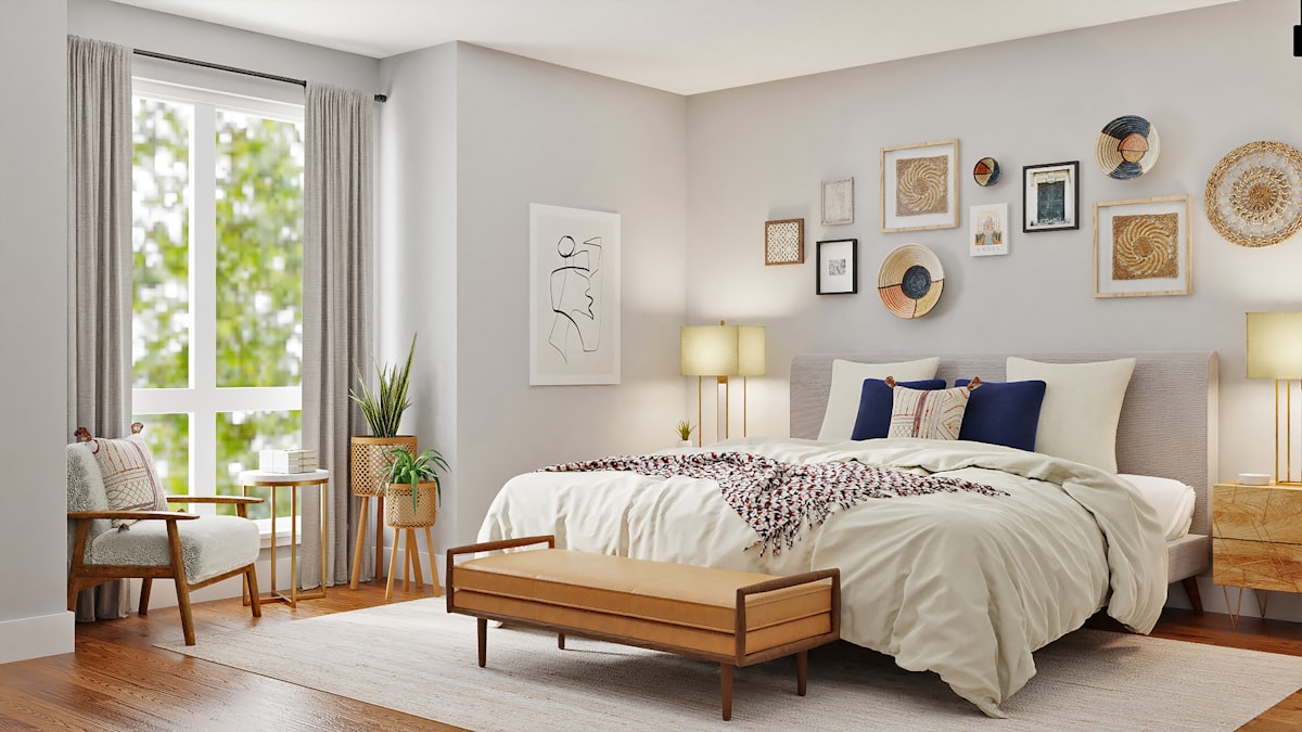 Natural sleep environment with peaceful bedroom